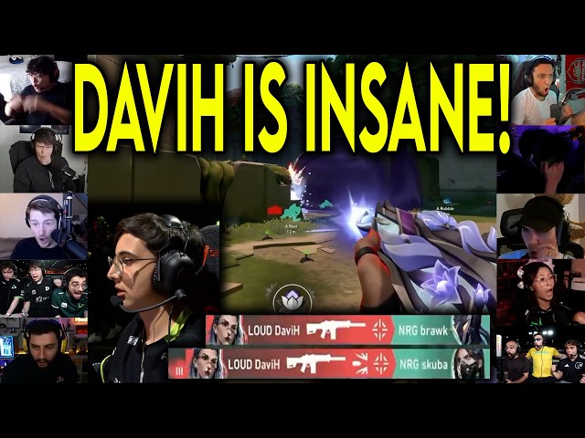 Valorant Streamers React To LOUD DaviH CRAZY 1v3 CLUTCH Against NRG In VCT