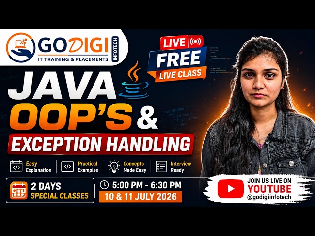 LIVE | Java OOPs & Exception Handling in Java | Complete Beginner to Advanced | Free Java Live Class