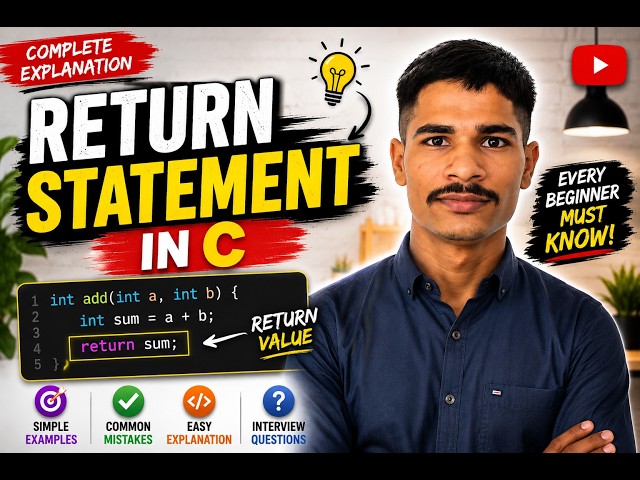 L 03 | Why Do We Use return in C? | Complete Explanation with Examples
