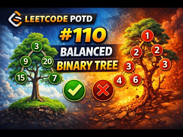 LeetCode POTD 110 | Balanced Binary Tree Explained 🔥 O(N) Solution #codingchallenge