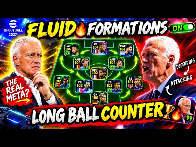Top 4 Best Long Ball Counter Formations In eFootball 2027 🔥 | Long Ball Counter Formation eFootball