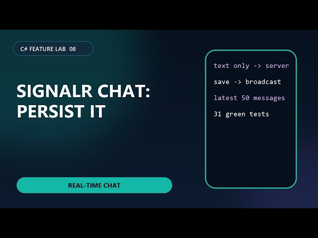 Persist Chat Messages Without Trusting the Client