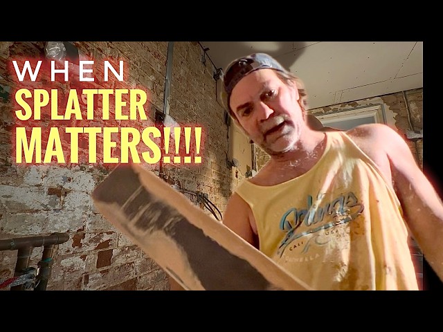 NIGHTMARE kitchen float and set plastering, The British Way!