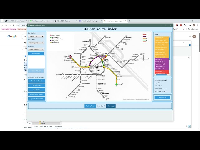 Recursive DFS algorithm route finding