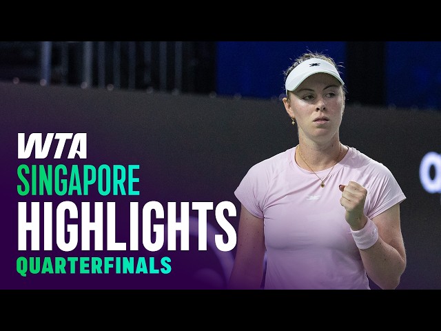 Singapore Quarterfinals featuring Gibson, Fernandez, Chwalinska, & Prozorova | WTA Match Highlights