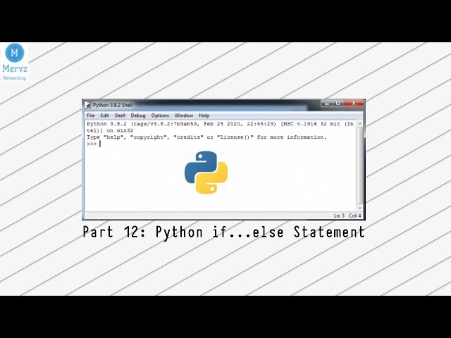 Python Training Part 12: Python if...else Statement