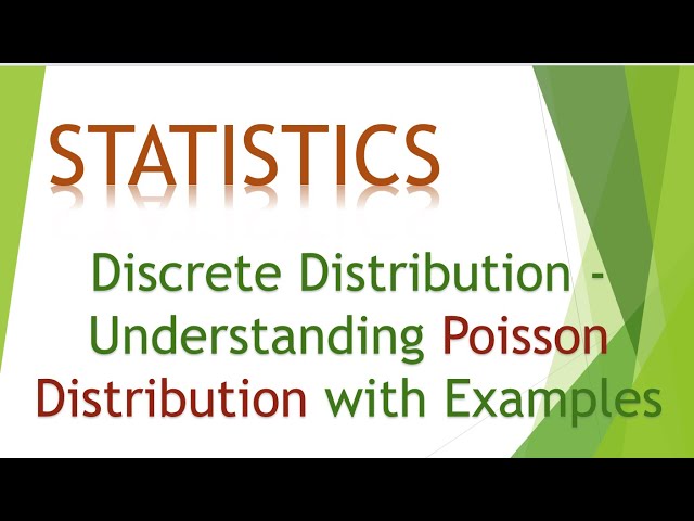 4 Discrete Distribution - Understanding Poisson distribution with examples