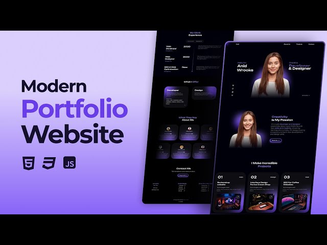 Build a Modern Responsive Portfolio Website Using HTML CSS & JavaScript