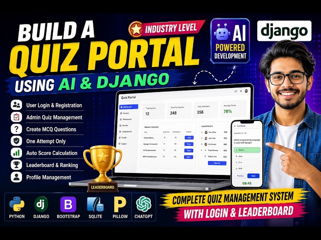 Build a Quiz Portal Using AI & Django (Industry Level) | Complete Quiz Management System