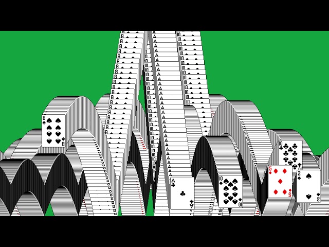 One Hour of Solitaire Cards Bouncing | 4K @ 60FPS