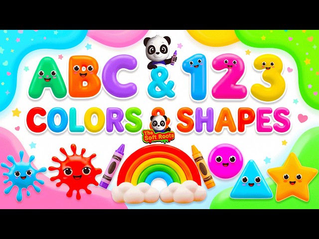 Preschool Learning activities for 3 year olds at home | Learn ABC Phonics Shapes Numbers Colors 🌈