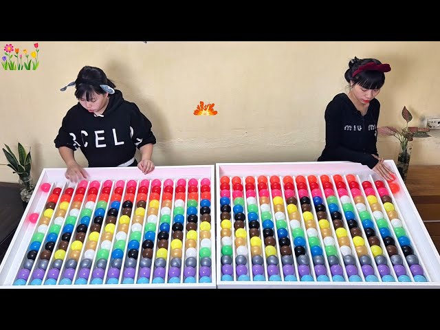 🎧 Relaxing Color Ball Sorting with Gentle ASMR | Calm but Competitive