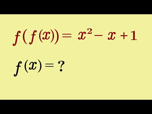 Compute f(0) ? " f(f(x)) = x^2 - x + 1 