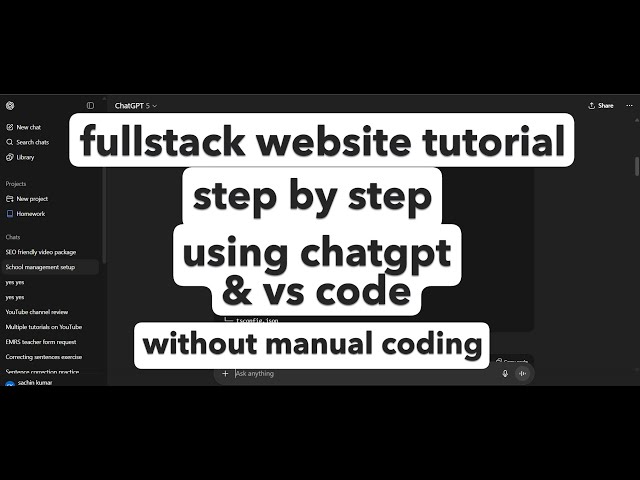 Full Stack Website Using ChatGpt with React TypeScript & Express MongoDB | Step-by-Step Guide PART-1