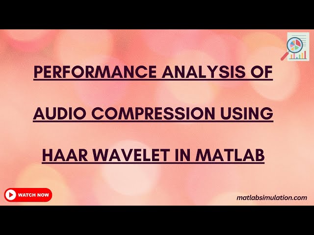 Performance Analysis of Audio Compression Using HAAR Wavelet in MATLAB