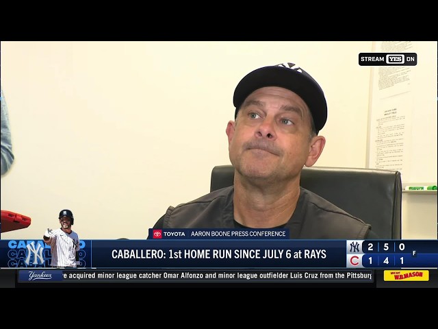 Aaron Boone on earning win vs. Cubs, Luis García Jr. trade