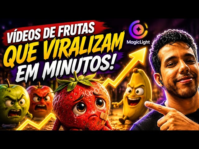 COMO FAZER VÍDEOS VIRAIS COM IA PELO CELULAR (Histórias 3D Tipo Pixar) - Vídeo das Frutas TikTok