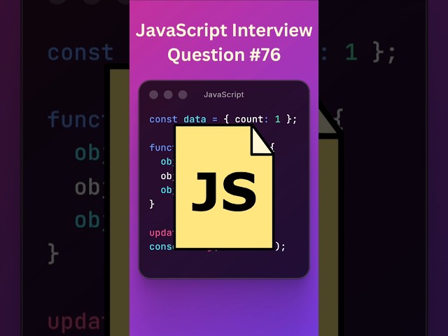 Q76 ) JavaScript Interview Question | Frontend Interview | #javascript #frontend #reactjs
