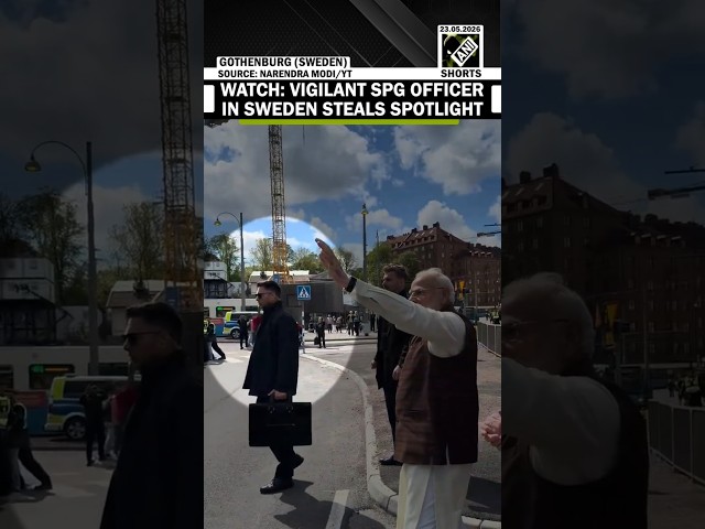 WATCH: Viral video of vigilant SPG officer during PM Modi’s Sweden visit grabs attention
