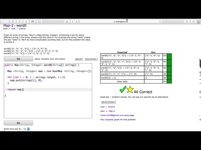 Map-2 (word0) Java Tutorial || codingbat.com