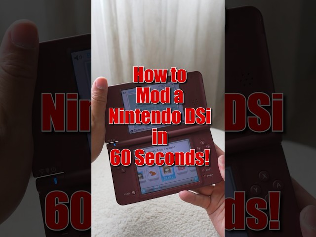 Modding a DSi in 60 Seconds!! #nintendods