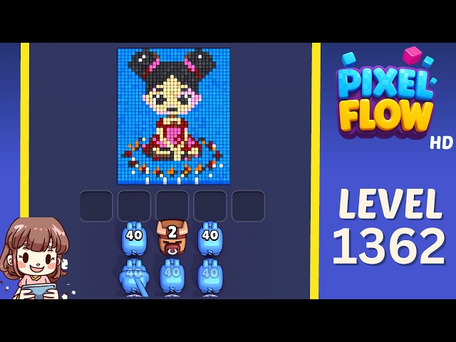 Pixel Flow Level 1362 Solution Walkthrough