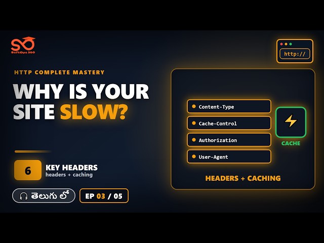 HTTP Headers, Caching, URL Encoding & Redirects Explained | HTTP Series Ep 3 - Telugu | SoftOps 360