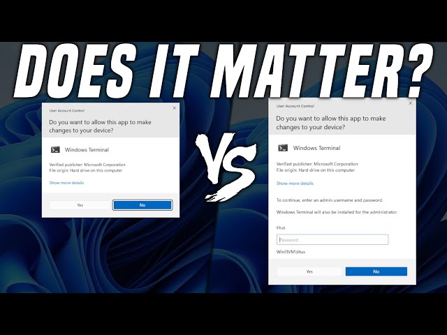 Admin User vs Standard User