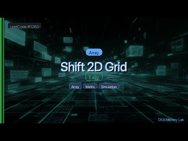 LeetCode 1260: Shift 2D Grid — The Array Scan Trick (C#)
