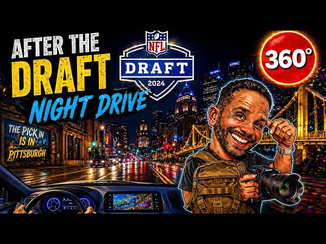     360° Night Drive Through Downtown After the NFL Draft 🌃 | POV Experience