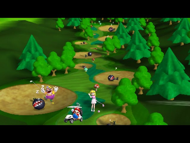Wario dies after golfing in the Chain Chomp pit.mp4