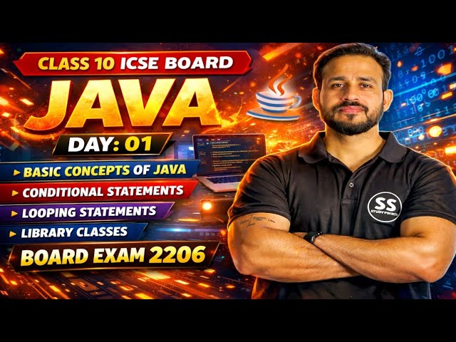 Java Class 10 ICSE Board Marathon Day 01 | By: Sagar