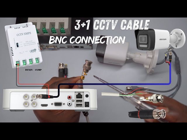 How to Connect an HD Analog CCTV Camera to a DVR with 3+1 Cable (Step-by-Step Guide) BNC Connector
