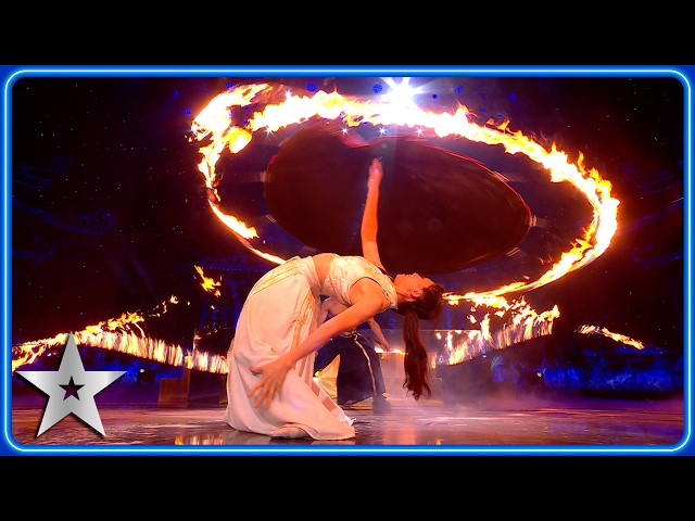 This is FLAMING HOT! Liwei Yang juggles a blazing table with her feet! | The Final | BGT 2026