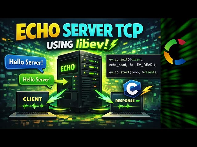 HiGH Performance TCP Echo Server in C with Libev || Event-Driven Networking Tutorial