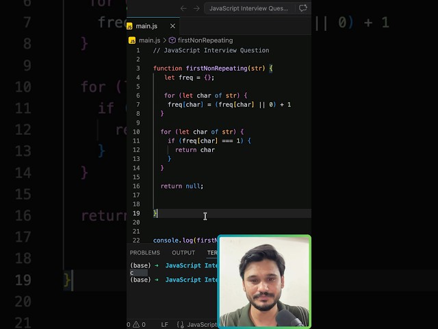 DSA 1  | JavaScript Interview Question | Technical Mickey | #shorts