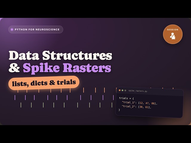 Python for Neuroscience #4: Data Structures and Spike Rasters