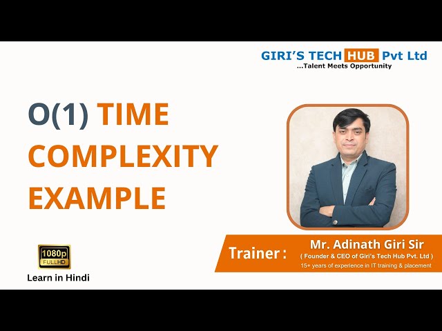 O(1) Time Complexity Explained | Constant Time | DSA Basics