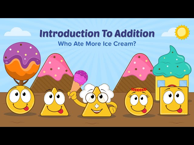 Math Story : Introduction To Addition - Who Ate More Ice Creams? | Kids Stories | Home School