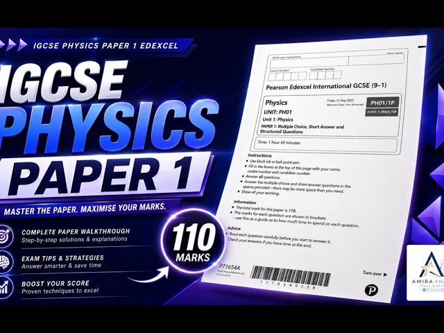 IGCSE Physics Edexcel January 2023 | Paper 1 Full Exam Solution | Step-by-Step | Part 1