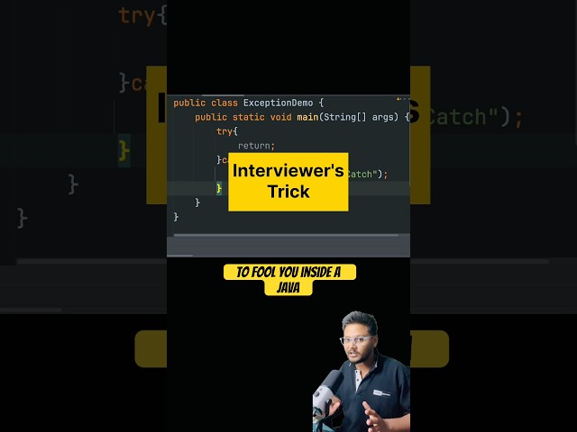 Interviewers Trick ✅ Try, Catch, Finally ✅ Must Know For Java Devs #java #coding