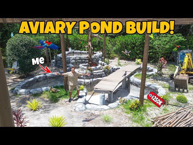 Building $250,000 AVIARY POND in My BACKYARD!! (Pt. 7)