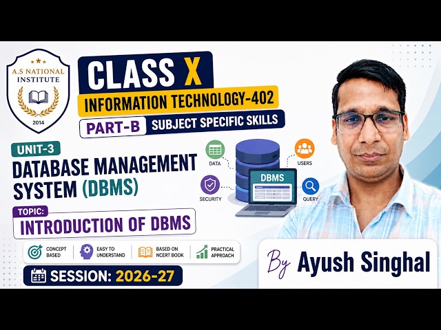 Introduction to Database Management System DBMS #dbmstutorials #dbmslectures #session2026_27  #dbms