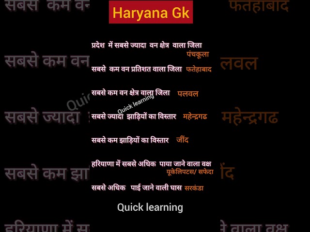 Haryana Gk #hssc #htet #hpse #hssc #Cet main #Haryana police #haryanacetgkgs