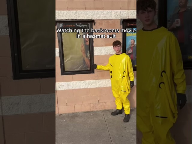 Wearing A Hazmat Suit To The Backrooms! #backrooms #a24