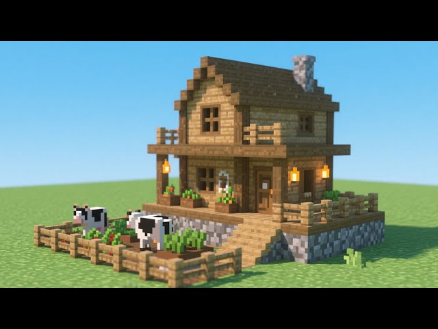Minecraft Survival House Build Guide – Best Starter Base! #minecraft #buildinginminecraft