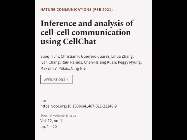Inference and analysis of cell-cell communication using CellChat | RTCL.TV