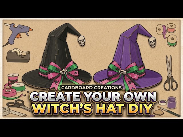 Witch's Hat CardBoard DIY Halloween 2026