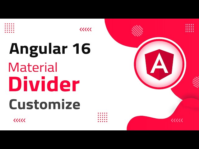 10) Mat Divider Customization in Angular 16 | angular material | angular 16 tutorial