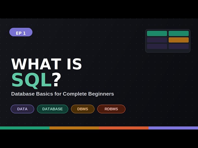 SQL for Complete Beginners: Data, Database, DBMS & RDBMS Explained Simply